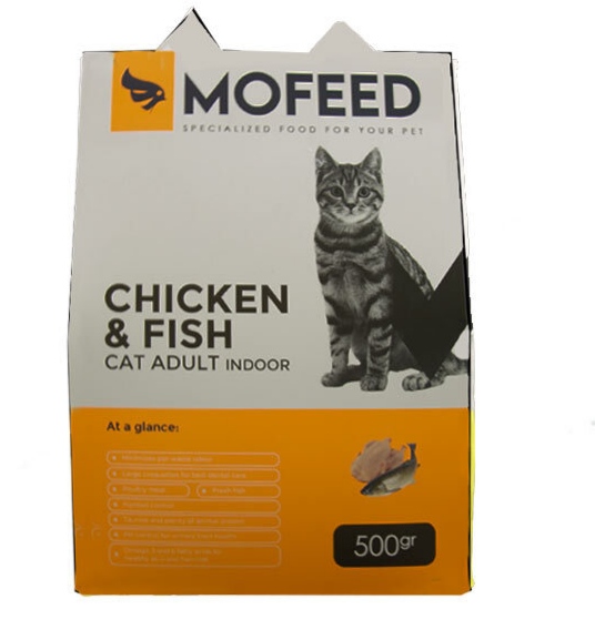 غذای خشک گربه با طعم مرغ و ماهی مفید ۵۰۰ گرمی