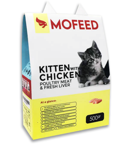 غذای خشک بچه گربه با طعم مرغ مفید ۵۰۰ گرمی